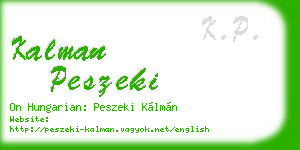 kalman peszeki business card